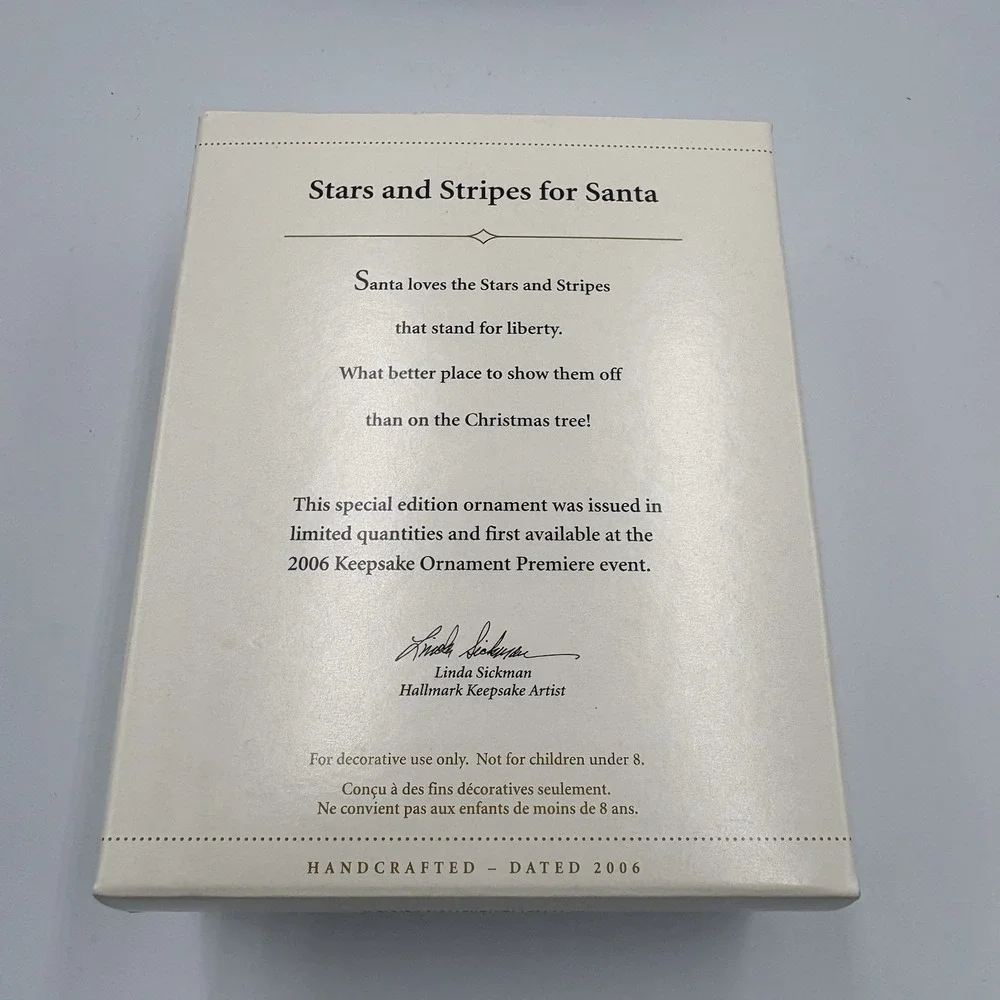 Hallmark Keepsake Ornament 2006 Stars and Stripes for Santa NIB